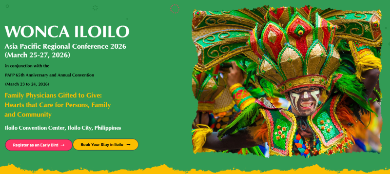 WONCA APR 2026 イロイロシティ 早期参加登録期間 延長のお知らせ